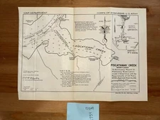 1915 Piscataway Creek Sheridan Pt Potomac Maryland Army Engineering Sketch Map
