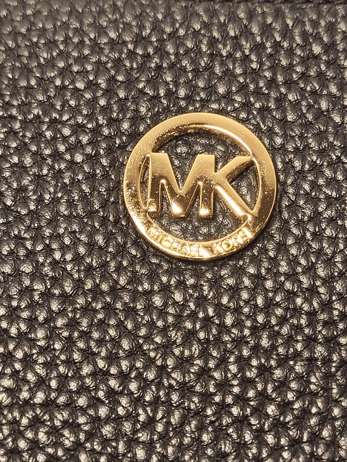 MICHAEL Portafoglio da polso Michael Kors MK Fulton in pelle con cerniera oro nero