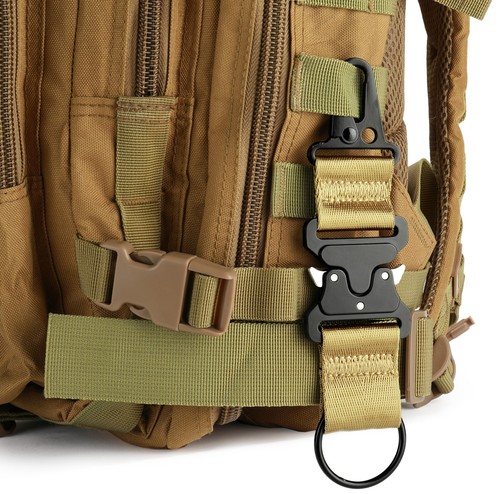Tactical Quick Release Carabiner Heavy Duty Metal Buckle Ring Clip Keychain - Picture 15 of 15