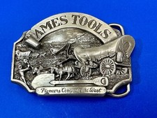 Pioneers Conquer The West - Vintage Ames Tools 1986 Siskiyou Belt Buckle