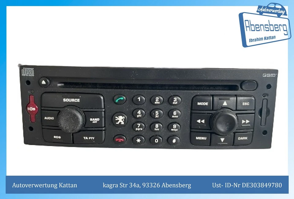 gebr. Peugeot 307 Radio 96533154XT CD #2421 - Bild 3 von 4