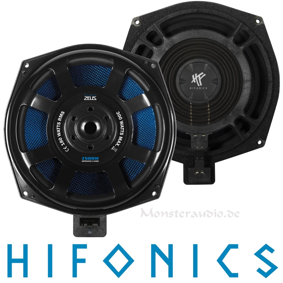 Hifonics ZSB8.3C 420 Watt 3-Wege-Set Subwoofer Lautsprecher BMW E- und F-Modelle - Bild 2 von 4