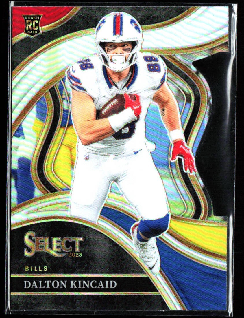 Dalton Kincaid - 2023 Select Club Level Red & Yellow Prizm Die Cut RC #281 Bills