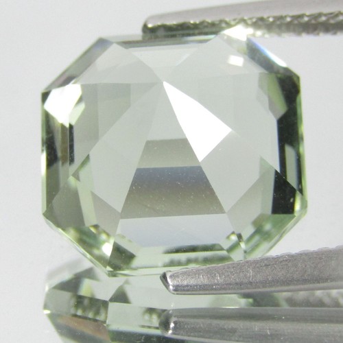 Pietra preziosa taglio Asscher 8,23 Cts ametista verde naturale (prasiolite) 12,4 mm - Foto 3 di 3