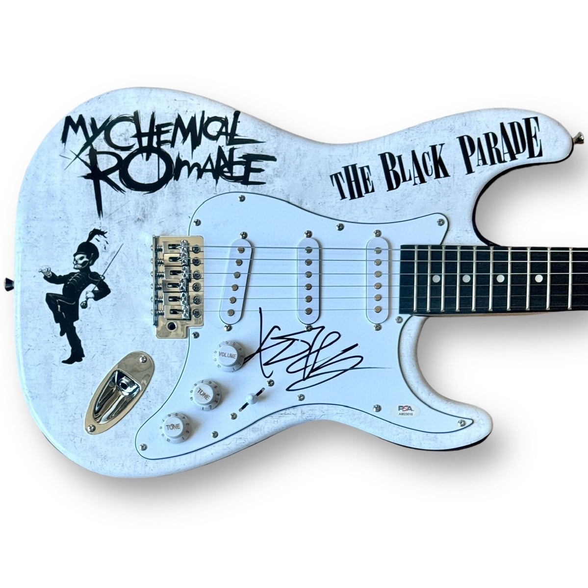 ギター MCR Gerard Way Signed Guitar Custom PSA COA My Chemical Romance The