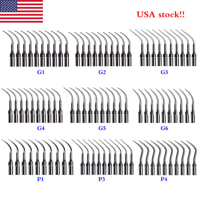 10 Pcs USA Dental Ultrasonic Perio Scaler Tips Compatible w/ EMS Handpiece G-P M