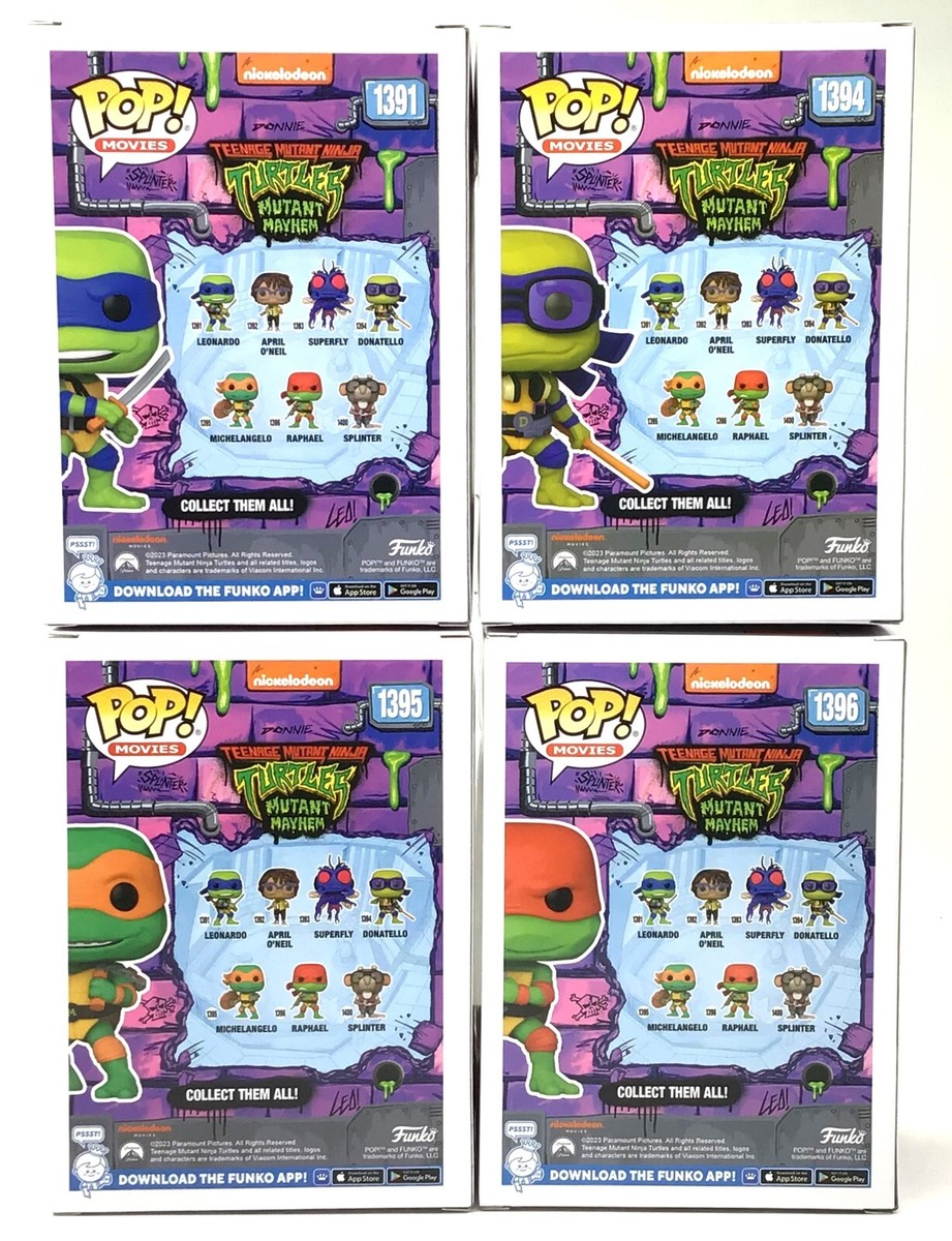 Funko Pop! TMNT Mutant Mayhem Bundle Set of 4 with Protectors | eBay