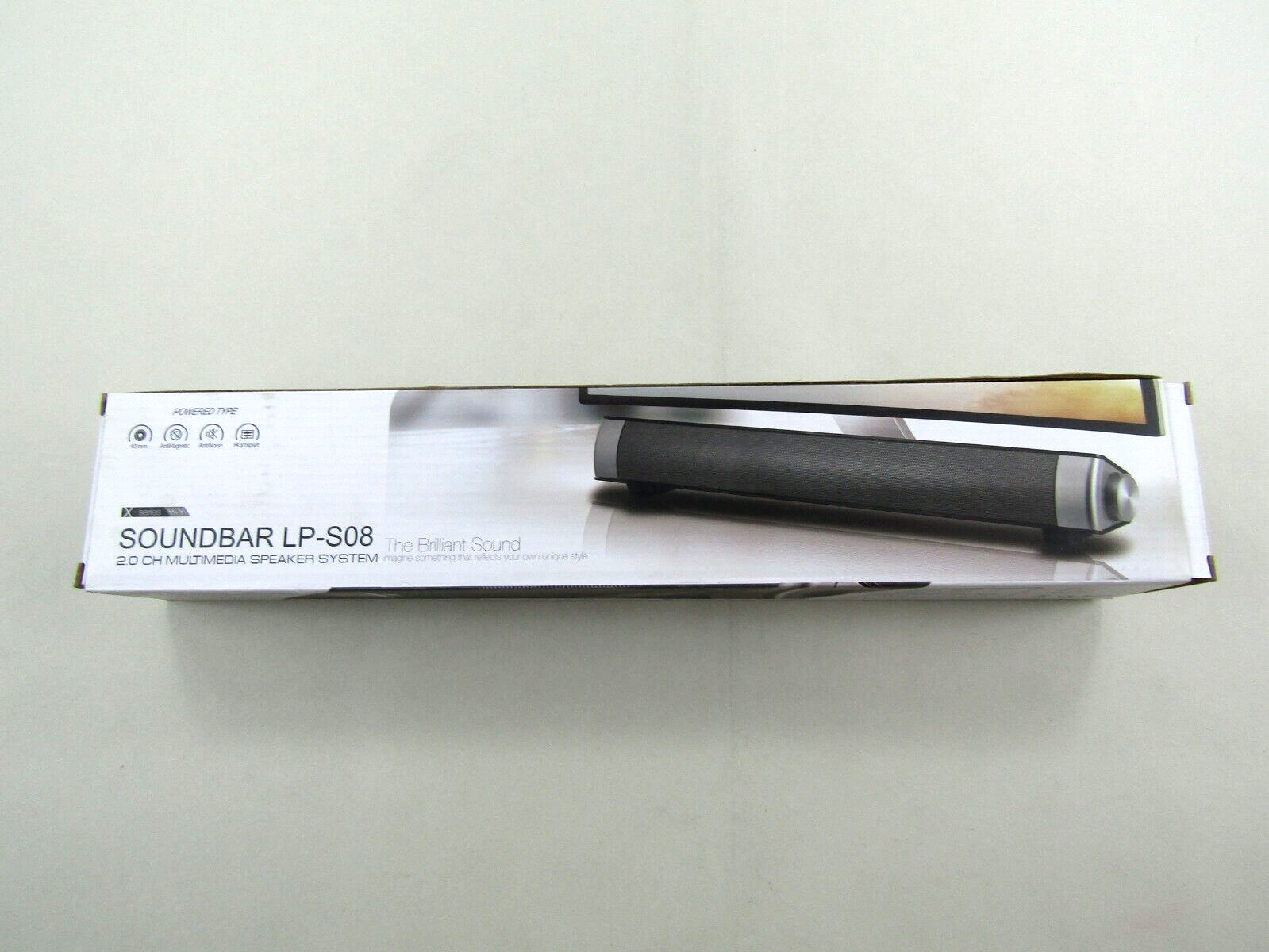 Soundbar LP-S08 2.0 CH Multimedia Speaker System X-Series Hi-Fi 3.5 mm AUX-image