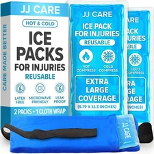Gel Ice Packs Reusable Pack of 2 - Ice Packs for Injuries Reusable - Soft Ice...