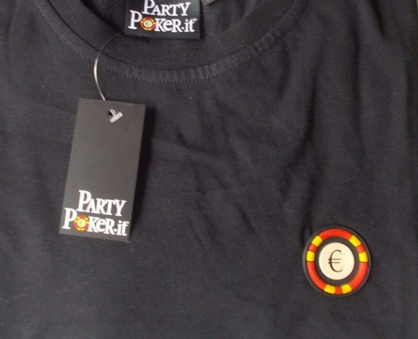 ALTRA T Shirt PARTY POKER nera da uomo Nuova con etichetta confezionata Taglia M