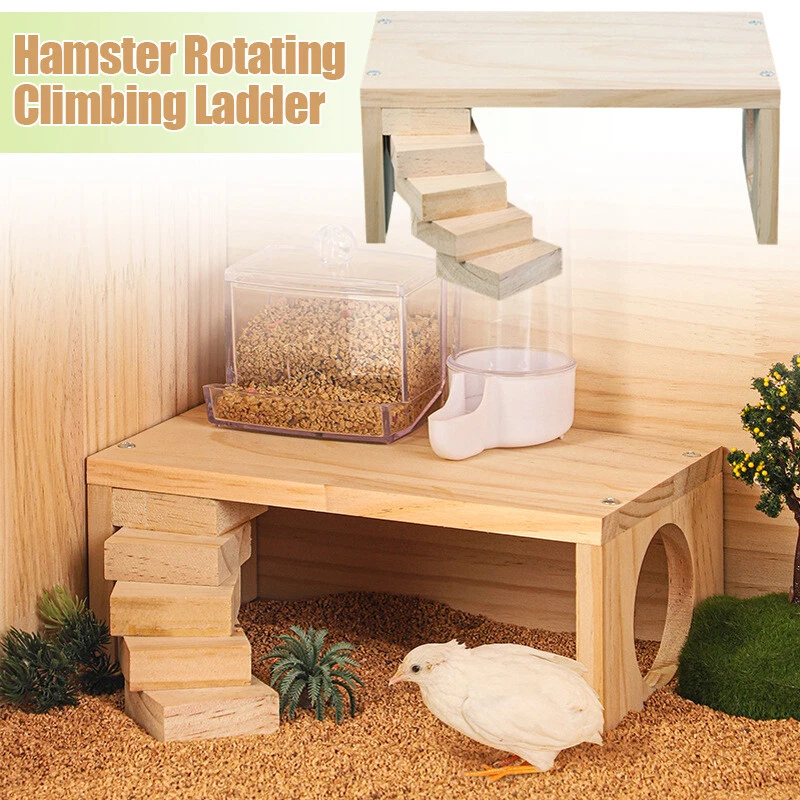 Escaleras De Madera Para Hámster (2 Uds) - Flexibles, Naturales, Para Jaulas De Pequeños Animales