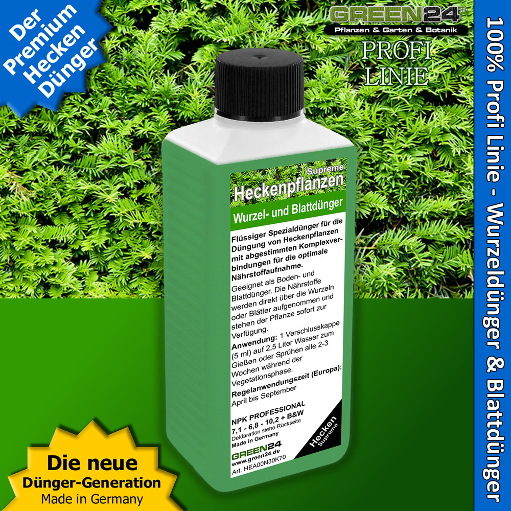 Hecken-Dnger Heckenpflanzen Flssigdnger NPK f. Laubhecken + Immergrne  Hecken | eBay.de