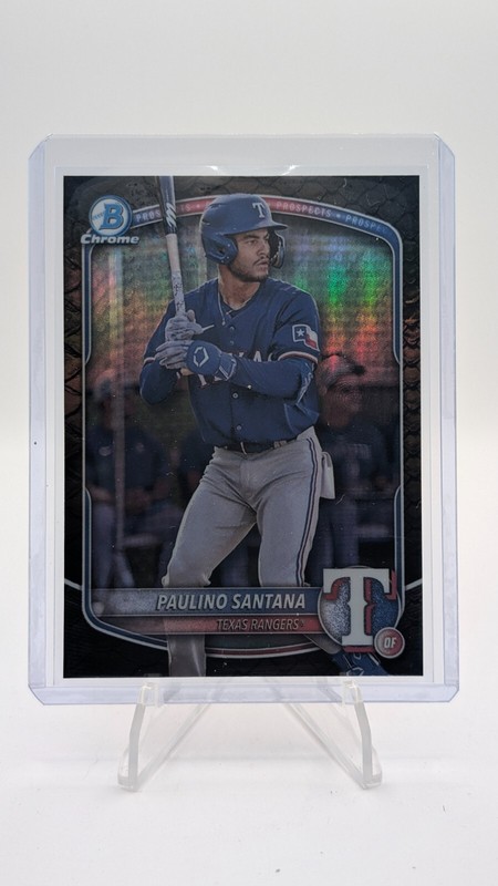 2025 Bowman Chrome *Reptillian Refractor* #BCP-72 Paulino Santana
