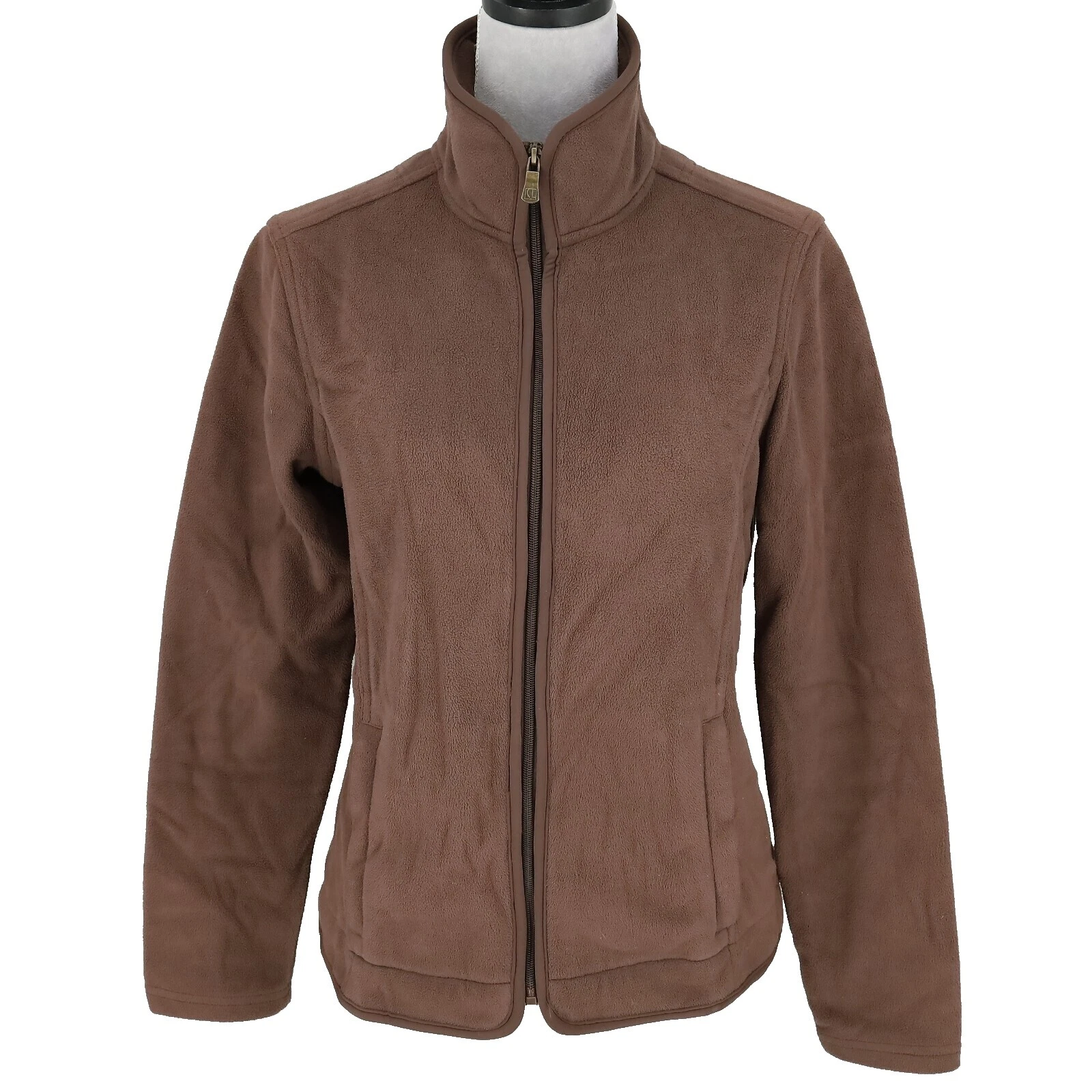 Abrigos sólido Carole Little Brown, chaquetas y chalecos para Mujeres