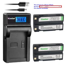 Kastar Battery LCD Charger for D-Li1 Ei-D-Li1 Trimble 52030 Trimble 54344