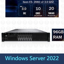 Dell PowerEdge R720 Tower Server 8 Core Xeon E5 96GB 4x 2TB Window Server 2022