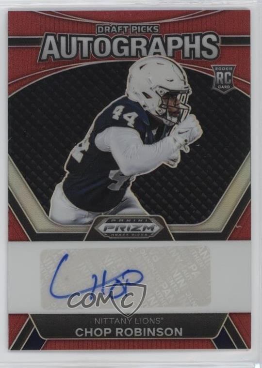 2024 Panini Prizm Draft Picks Red 123/199 Chop Robinson #DPA-CRN Rookie Auto RC
