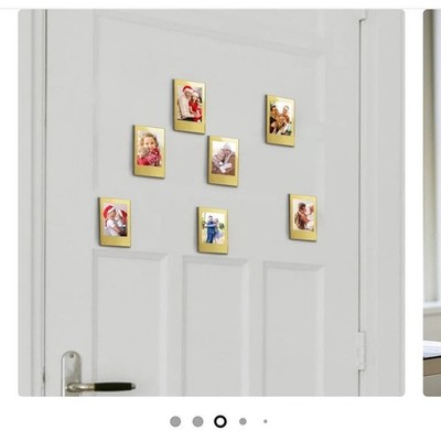 8-Pack Polaroid Fujifilm Mini Printed Gold Acrylic Picture Frame Fridge Magnets