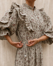 Maxi Dress Indian Cotton Hand Block Print Long – UK 8-14 Archive Stock Clearance