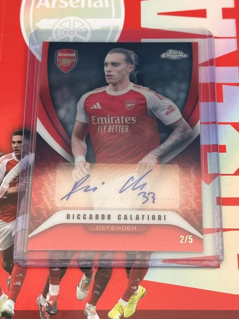 Topps Chrome Arsenal 2025/26 Riccardo Calafiori auto 2/5 !!!