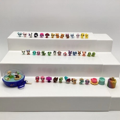 LPS Littlest Pet Shop Teeniest Tiniest Lot 38 Pets Moving Keychain Rare HTF Set