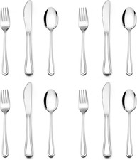 12 Piece Kids Silverware Set, Stainless Steel Toddler Utensils for Preschoolers