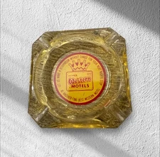 Vintage Amer Glass Best Western Motels Ashtray  Old Logo  3.5”