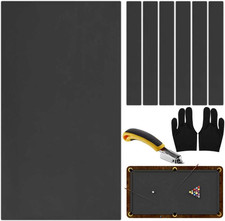 Pre-Cut Pool Table Felt Replacement Kit - 8Ft Billiard Cloth W/Gloves, Strips 