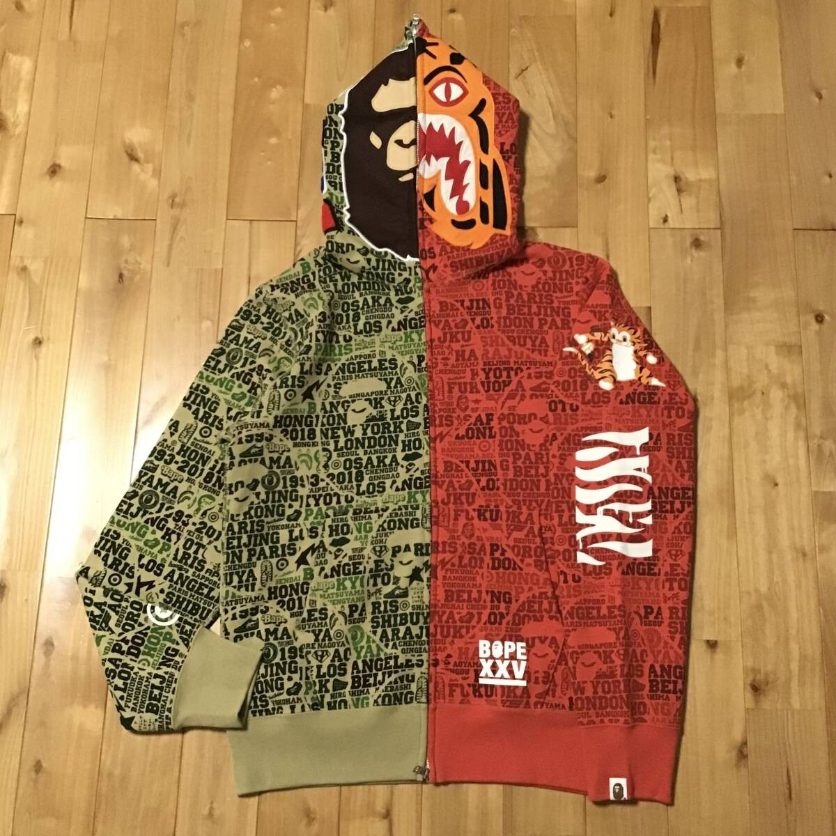 BAPE XXV CITIES CAMO Ape Head Tiger Full Zip Hoodie A Bathing Ape