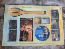 Hot and Cold Stone Massage Book and Kit w/Relaxation CD stone set