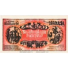 [#293518] Germany, Bielefeld, 1 Milliarde Mark, 1923-02-01, UNC