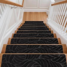 76*20cm Stair Pads Set Carpet Stair Treads Non Slip Adhesive Step Mats Cuttable
