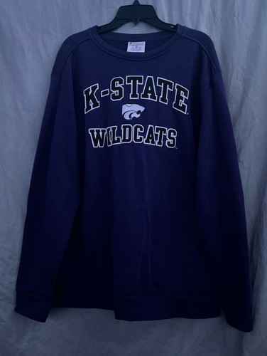 Champion Kansas State Wildcats K-State Crewneck Pullover Sweatshirt Purple XL
