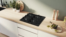 Image of Bosch Series 2 60cm 4 Burner Gas Hob - Black PBP6B6K60
