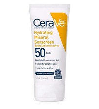 CeraVe Hydrating Mineral Sunscreen SPF 50 For Body, 5 oz Exp-2028 2.40 per gallon