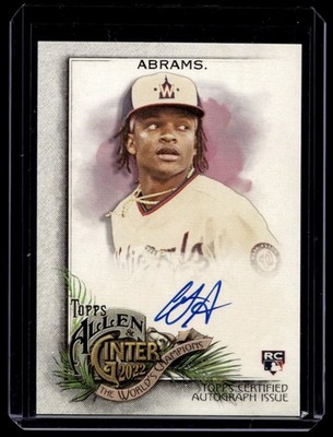 2022 Topps Allen & Ginter CJ Abrams RC Auto Washington Nationals #FA-CA