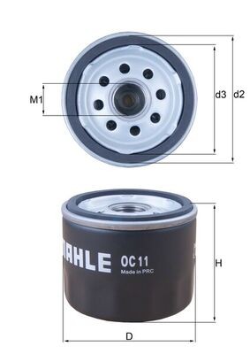 MAHLE OC 11 Oil Filter for ALPINE,APRILIA,CAGIVA,DUCATI,FIAT,GILERA,LAVERDA MOTO