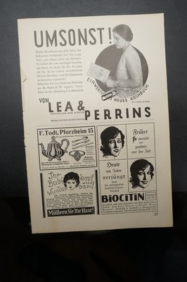 Advertising Advertising Newspaper Worcester Sauce Lea Perrins Cookbook Food Woman