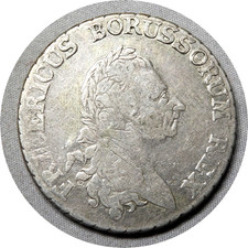 elf Germany Prussia 1 Reichsthaler 1786 A 018 Silver