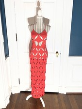 Half Heart Open Bodycon Long Dress Medium D391