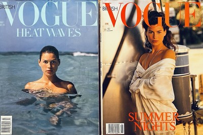 Vintage VOGUE X 2 June/July 1989 CARRE OTIS - gift quality - 80s HIGH FASHION