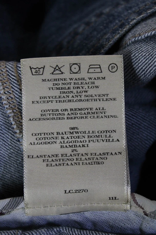 Falda vaquera Burberry para mujer forrada de algodón con cinturón azul talla 12 Foto 4 de 4