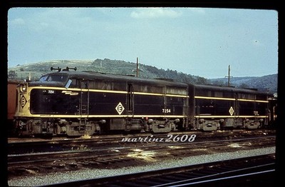 (MZ) DUPE TRAIN SLIDE-ERIE LACKAWANNA  (EL)  7254+  POWER LASH-UP