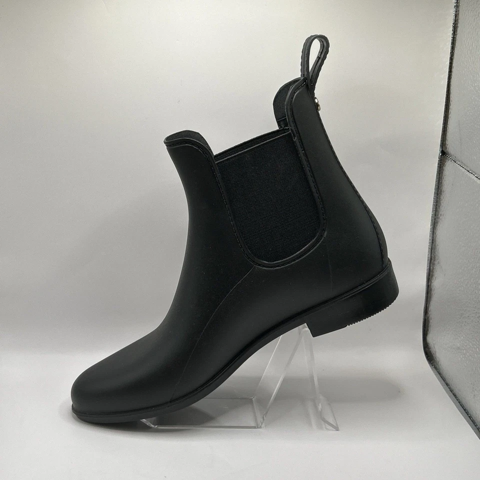 Sam Edelman Waterproof Rain Boots Womens 8 Tinsley Black Rubber Pull On Cuban - Image 3 of 4