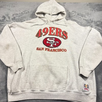 Vintage San Francisco 49ers Hoodie Mens XL Gray Nutmeg Football NFL Graphic