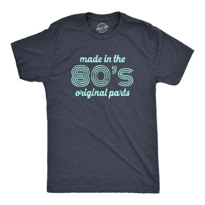 Mens Made In The 80s Original Parts T Shirt Funny Age Birthday Decade Graphic