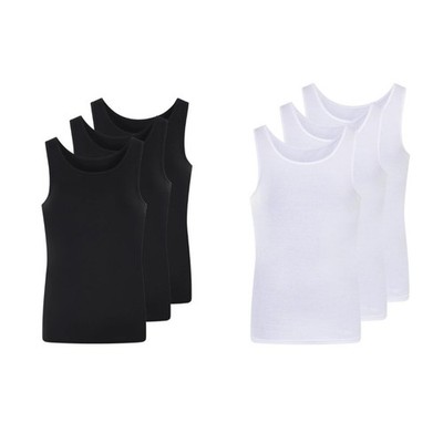 Livergy Herren Unterhemden 3er Pack 100% Baumwolle  Weiß, Schwarz XXL 3XL 4XL