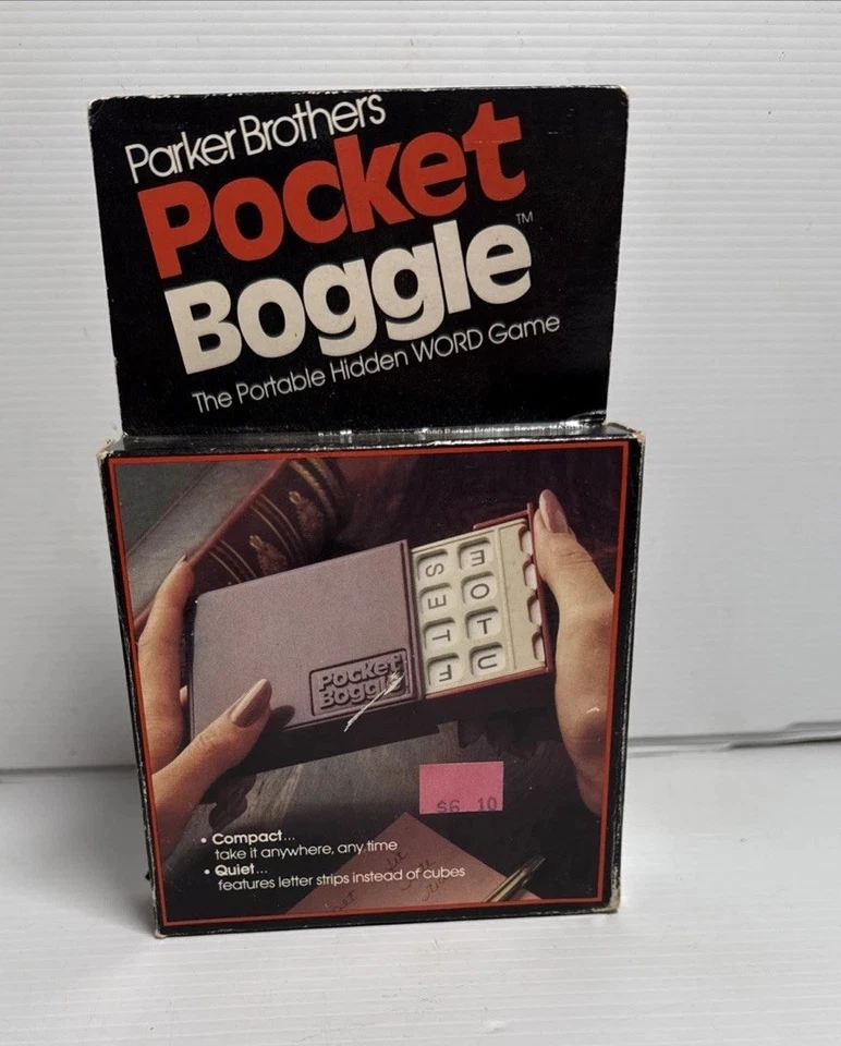 Vintage Pocket Boggle Game 1980 Parker Brothers Complete Boxed Hidden Word VGC - Image 2 of 4