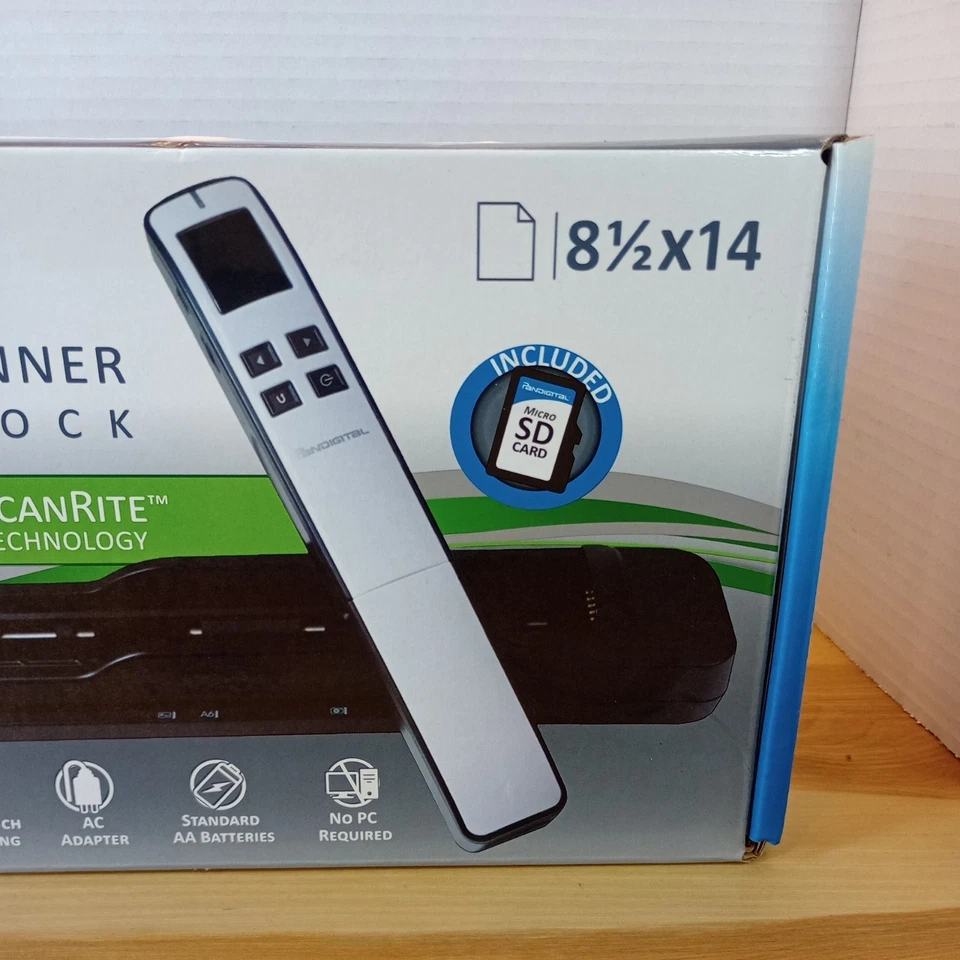 Pandigital Handheld Wand Scanner With Feeder Dock Dark Purple New in Box - Image 4 of 4