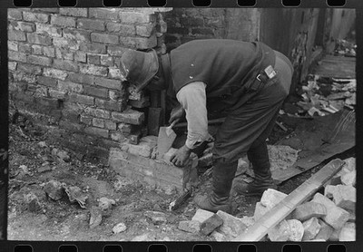 Chicago Illinois South Side 1941 Apartment Building Repair Bricklayer